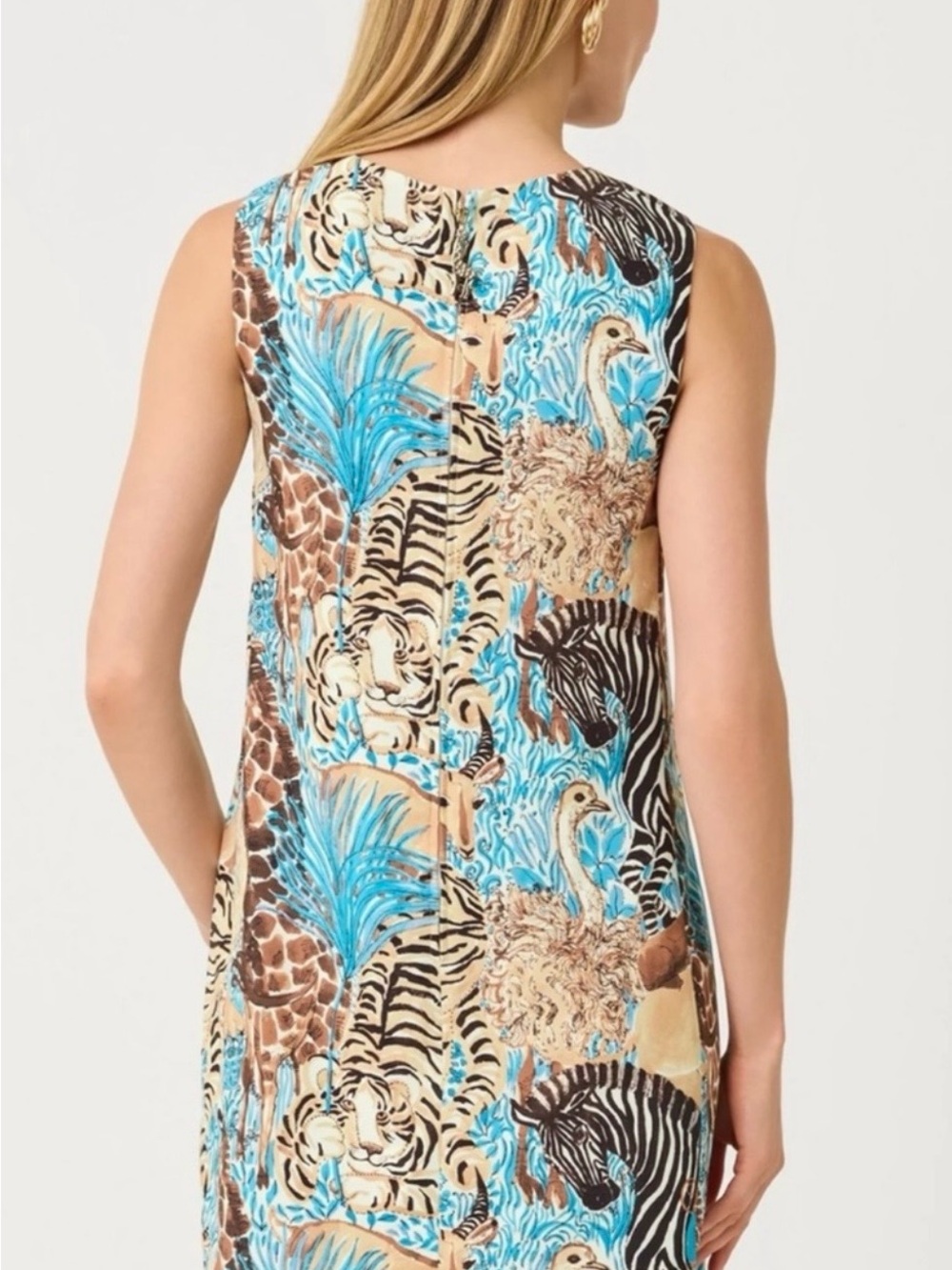 Lilly Pulitzer Edita Shift Dress Aqua Lilly’s Zoo. Size 6 - Picture 3 of 10